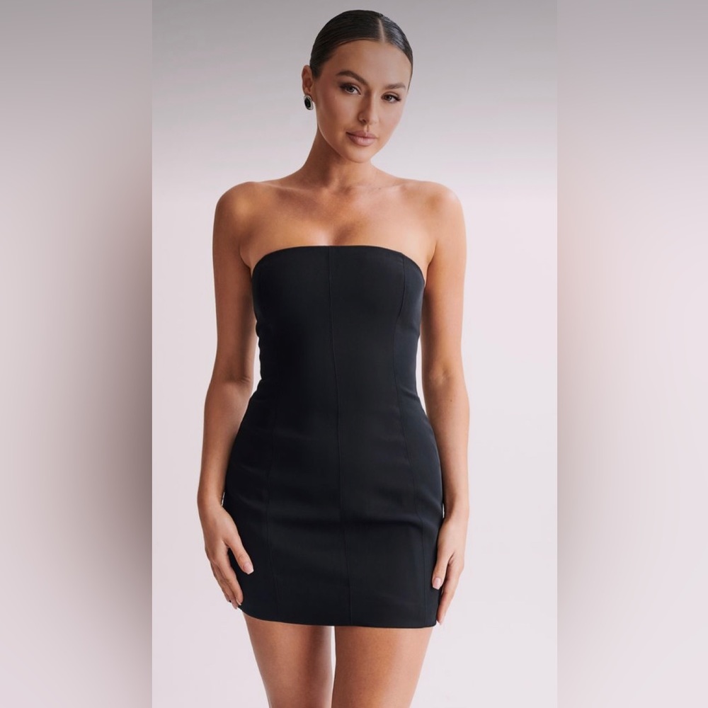 Maci Crepe Mini Dress - Black - Large - Brand: Meshki